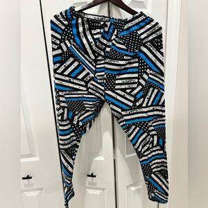 Thin blue line leggings size plus